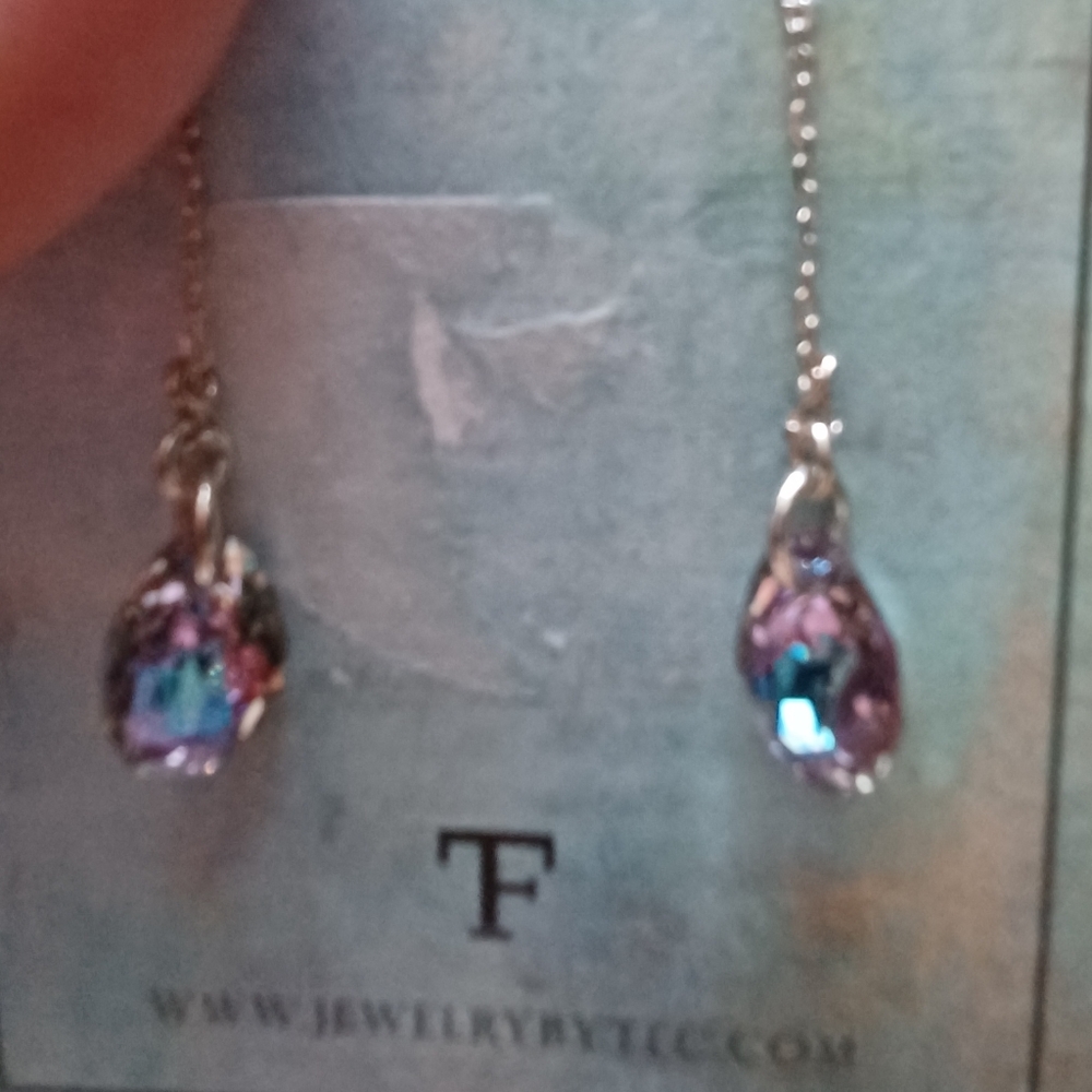 Sterling Silver and Swarovski Threader Earrings